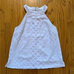 Lilly Pulitzer White Lace Halter Top Size XS